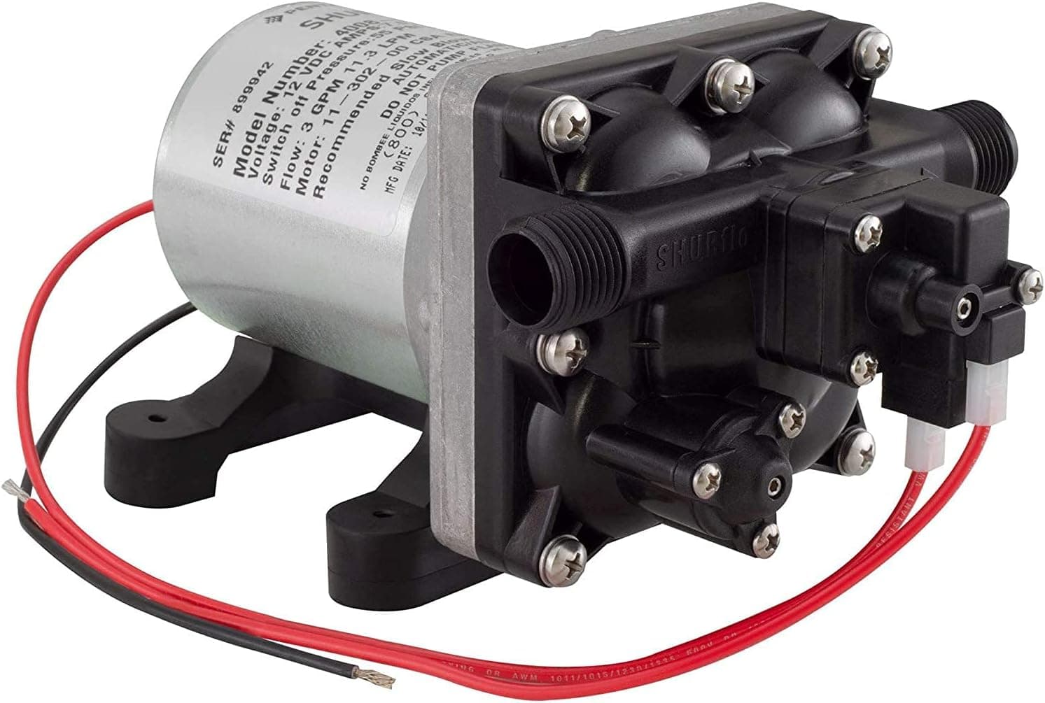 SHURflo Revolution 4008-101/4008-171 12V Fresh Water Pump (3.0 GPM)